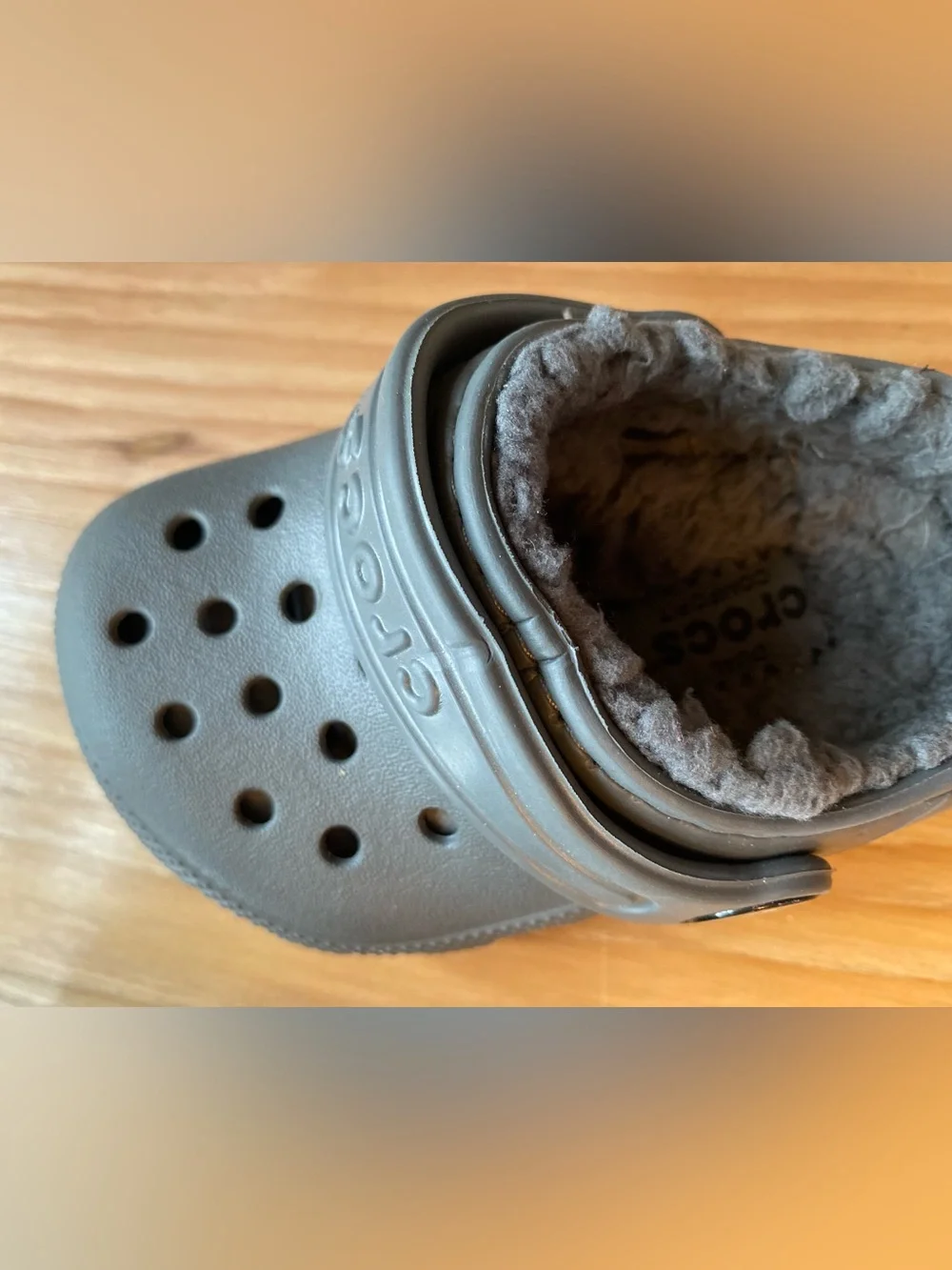 CROCS Toddler Classic Lined Clog in Gray